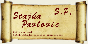 Stajka Pavlović vizit kartica
